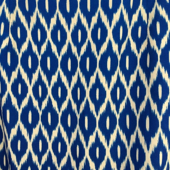 Francesca's Annabella Cobalt Blue Ikat Pencil Mini Skirt Large NWOT - Picture 3 of 5